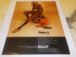 ANCIENNE PUBLICITE LES FLIPPER S DE BALLY 1972 - Autres & Non Classés