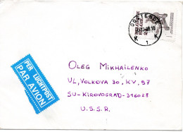 75337 - Belgien - 1988 - 24F Druckerpresse EF A LpBf OOSTENDE -> KIROVOGRAD (UdSSR) - Cartas & Documentos