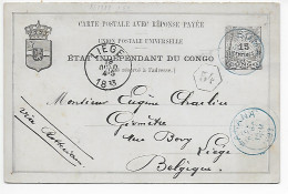 Belgisch Kongo 1893, Boma Nach Liège über Banana - Otros & Sin Clasificación
