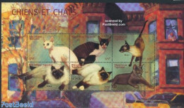 Togo 2001 Cats 6v M/s, Mint NH, Nature - Cats - Togo (1960-...)