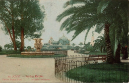 75340 - Frankreich - 1909 - AnsKte Nice Jardin Public, Gebraucht Nach Bayern - Parques, Jardines