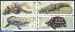 Argentina 2002 Reptiles 4v [+], Mint NH, Nature - Crocodiles - Reptiles - Snakes - Turtles - Unused Stamps