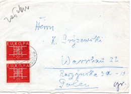 75342 - Bund - 1964 - 2@20Pfg CEPT '63 A Bf WALDKRAIBURG -> WARSZAWA (Polen) - Storia Postale