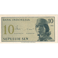 Billet, Indonésie, 10 Sen, 1964, KM:92s, NEUF - Indonesia