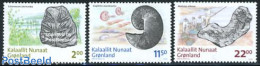 Greenland 2009 Fossils 3v, Mint NH, History - Geology - Neufs