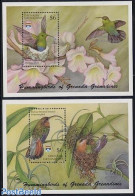 Grenada Grenadines 1992 Genova, Hummingbirds 2 S/s, Mint NH, Nature - Birds - Hummingbirds - Grenada (1974-...)