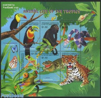 Grenada Grenadines 2001 Hong Kong 01, Animals 6v M/s, Mint NH, Nature - Animals (others & Mixed) - Birds - Cat Family .. - Grenada (1974-...)