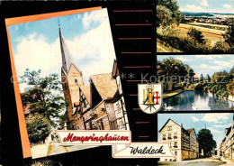 72916982 Mengeringhausen Ortsmotiv Mit Kirche Schwanenteich Landschaftspanorama  - Bad Arolsen