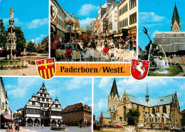 72916915 Paderborn Brunnen Saeule Fussgaengerzone Marktplatz Kirche Paderborn - Paderborn