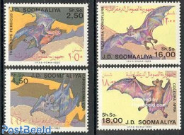 Somalia 1985 Bats 4v, Mint NH, Nature - Animals (others & Mixed) - Bats - Somalia (1960-...)
