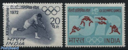 India 1972 Olympic Games 2v, Mint NH, Sport - Hockey - Olympic Games - Unused Stamps