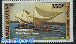 Wallis & Futuna 1985 Pirogue 1v, Mint NH, Sport - Transport - Kayaks & Rowing - Ships And Boats - Rowing