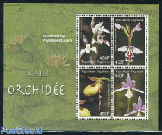 Togo 2006 Orchids 4v M/s, Mint NH, Nature - Flowers & Plants - Orchids - Togo (1960-...)