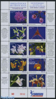 Costa Rica 2007 Orchids 10v M/s, Mint NH, Nature - Flowers & Plants - Orchids - Costa Rica