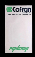 Publicité, Carnet De Notes, Automobile, Lubrifiant Cofran, Equicoup, Frais Fr 2.95e - Publicités