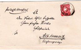 75353 - Deutsches Reich - 1887 - 10Pfg EF A FaltBf HERMSDORF -> ALTKEMNITZ - Storia Postale