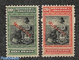 Argentina 1899 10P & 20P With SPECIMEN Overprints, Unused (hinged) - Unused Stamps