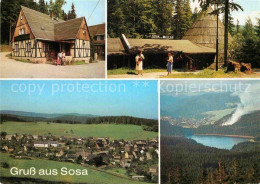 72915065 Sosa Erzgebirge Koehlerhuette Meiler Blick Vom Auersberg Auf Talsperre  - Sosa