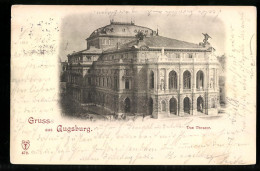 AK Augsburg, Blick Auf Das Theater  - Teatro