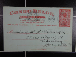 Congo Belge Mention : Carte Postale Incomplète - Usati