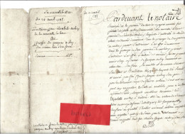 Acte Notarié 1785 / 70 NEUVELLE LE HAUT / MELISEY / Héritage Elisabeth AUBRY Au Profit De Son Frère - ... - 1799