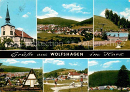 72914877 Wolfshagen Harz Kirche Ferienhaeuser Minigolf Campingplatz Freibad Land - Langelsheim