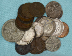 United Kingdom • Lot Of 26 British Coins • Mostly Farthings • Including Some Silver Coins • [24-173] - Colonie