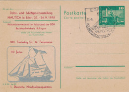 Ganzsache 502 Erfurt 1978 Nautica Nordpolarexpedition Petermann - Postales Privados - Usados