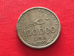 Münze Münzen Umlaufmünze Türkei 100000 Lira 2000 - Turquie