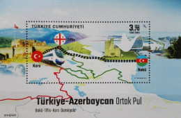 Türkiye 2017, Joint Issue With Azerbaijan - Baku-Tbilisi-Kars Railway, MNH S/S - Unused Stamps