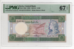 Syria Banknotes 100 Pounds  - ND 1990 - Grade By PMG Superb Gem 67 UNC - EPQ - Syria