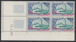 POLYNESIE - N° 41 Bloc De 4 Coin Daté - Neufs ** - MNH - Neufs