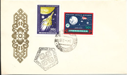 Mongolia FDC 1959 SPACE Complete Set Of 2 With Cachet - Asia