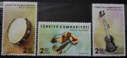 Türkiye 2019, Musical Instruments, MNH Stamps Set - Unused Stamps