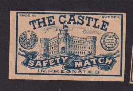 Ancienne étiquette  Allumettes Suède The Castle Château - Boites D'allumettes - Etiquettes