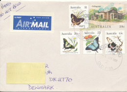 Australia Uprated Postal Stationery Cover Sent Air Mail To Denmark 6-8-2009 Topic Stamps BUTTERFLIES - Entiers Postaux