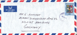 Libya Air Mail Cover Sent To Germany 10-10-1999 Single Franked - Libia