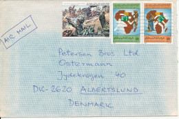 Libya Cover Sent Air Mail To Denmark Topic Stamps - Libye