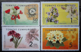 Türkiye 2021, Official - Flowers, MNH Stamps Set - Unused Stamps