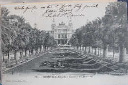 MONTE  CARLO       -      CASINO   1905      CARTE  DOS  UNI - Casino