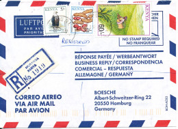 Kenya Registered Air Mail Cover Sent To Germany BIRD Stamp - Kenya (1963-...)