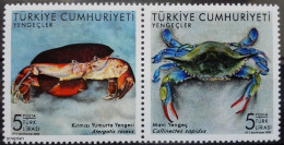 Türkiye 2022, Crabs, MNH Stamps Strip - Ongebruikt