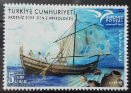 Türkiye 2022, Euromed - Maritime Archaeology Of The Mediterranean, MNH Single Stamp - Ongebruikt