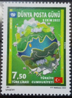 Türkiye 2022, World Post Day, MNH Single Stamp - Ungebraucht