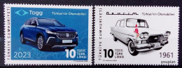 Türkiye 2023, Turkish Cars, MNH Stamps Set - Neufs