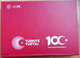 Türkiye 2023, 100 Years Of Independence, Two MNH S/S And FDC - Presentation Pack - Unused Stamps