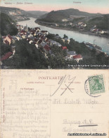 Ansichtskarte Pötzscha-Wehlen Totale Mit Dampfer Und Pötzscha 1912  - Wehlen
