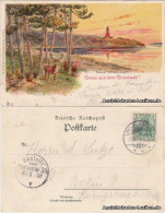 Berlin Gruss Aus Dem Grunewald - Kaiser Wilhelm Turm (Künstler AK) 1902 - Grunewald
