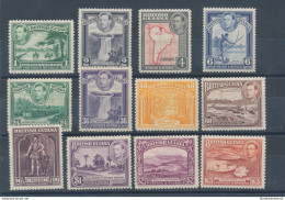 1938 BRITISH GUIANA - SG N° 308/19 , 12 Valori  MLH* - Andere & Zonder Classificatie