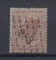 BELGIË - OBP - 1865/66 - Nr 19A (T/D 15) - (PT 283 - OOSTENDE)  - Coba  + 3.00€ - Oblitérations à Points